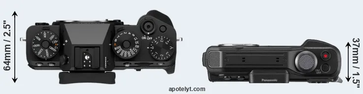 Compare X-T5 versus TS7 top