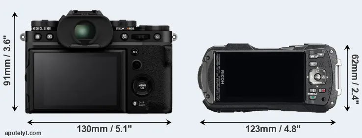 Comparison X-T5 or WG-60 rear
