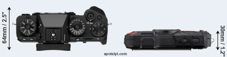 Compare X-T5 versus WG-60 top
