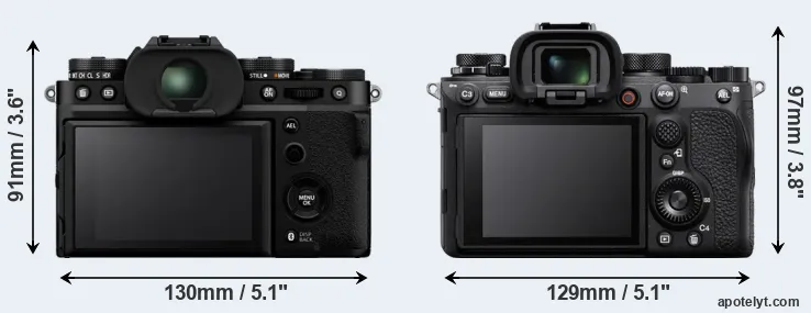 Comparison X-T5 or A1 rear