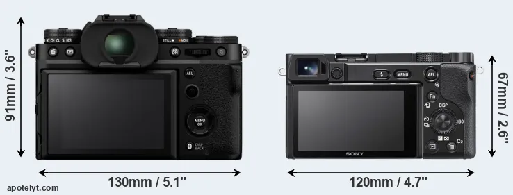 Comparison X-T5 or A6100 rear