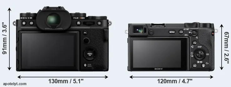 Comparison X-T5 or A6600 rear