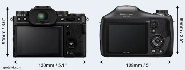 Comparison X-T5 or H300 rear