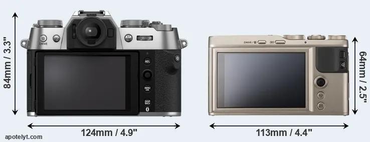 Comparison X-T50 or XF10 rear