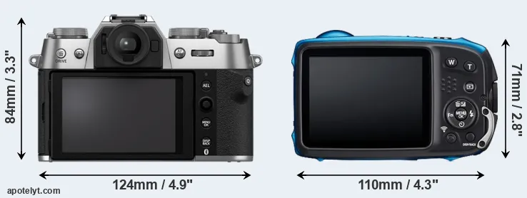 Comparison X-T50 or XP140 rear