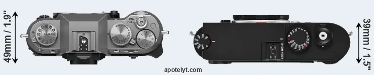 Compare X-T50 versus M10-R top