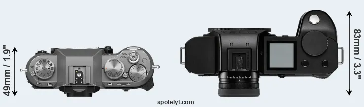 Compare X-T50 versus Leica SL2-S top