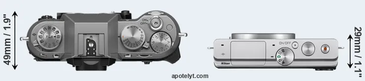 Compare X-T50 versus J4 top