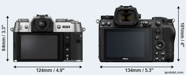 Comparison X-T50 or Z7 II rear