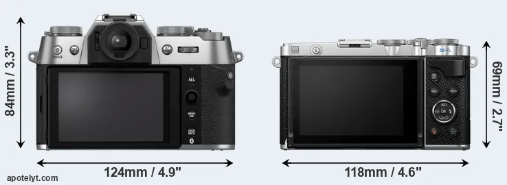 Comparison X-T50 or E-P7 rear