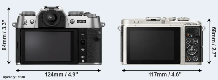 Comparison X-T50 or E-PL9 rear