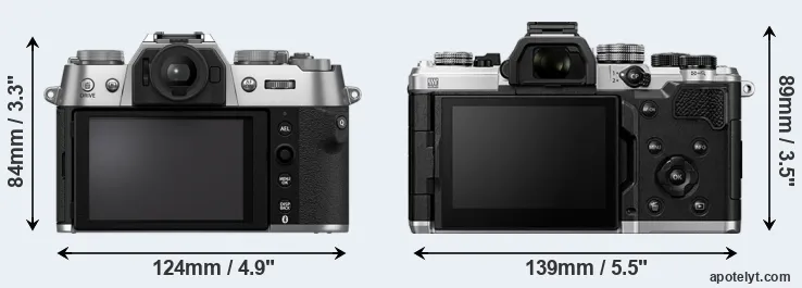 Comparison X-T50 or OM-3 rear