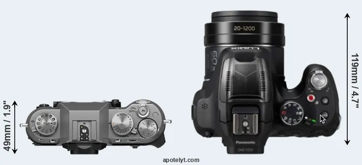 Compare X-T50 versus FZ80D top