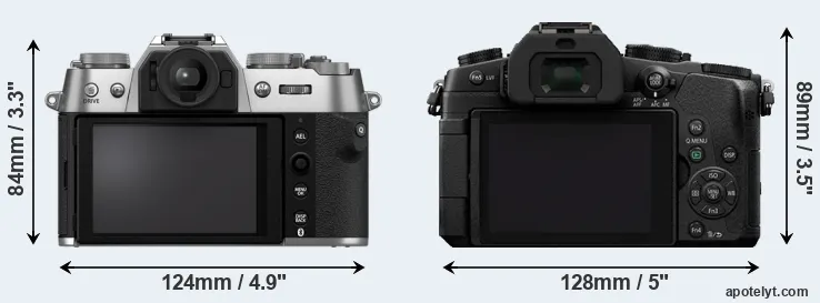 Comparison X-T50 or G85 rear