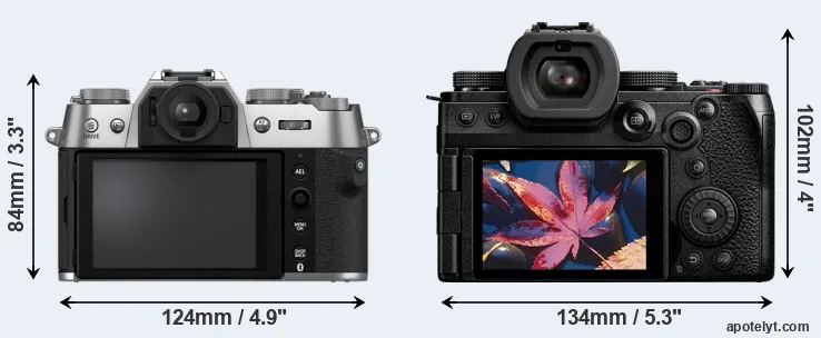 Comparison X-T50 or S5 II rear