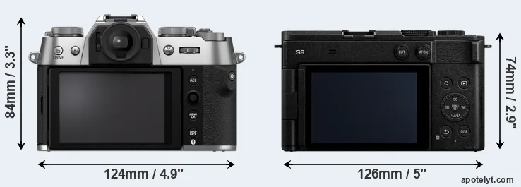 Comparison X-T50 or S9 rear