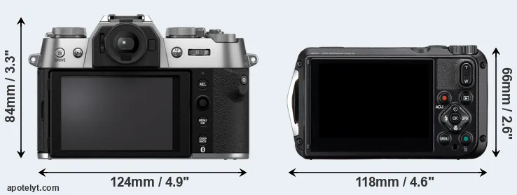 Comparison X-T50 or WG-8 rear