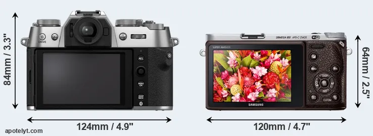 Comparison X-T50 or NX500 rear