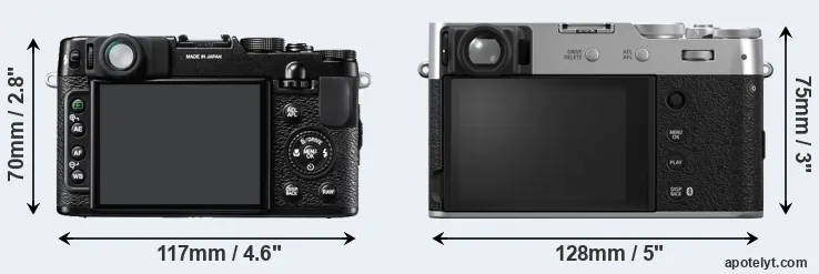 Comparison X10 or X100VI rear