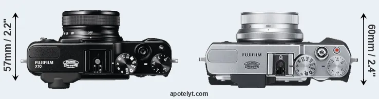 Compare X10 versus X30 top
