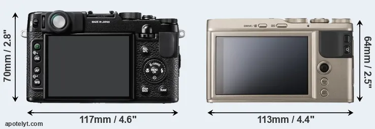 Comparison X10 or XF10 rear