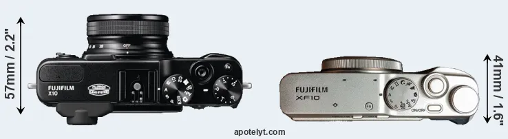 Compare X10 versus XF10 top