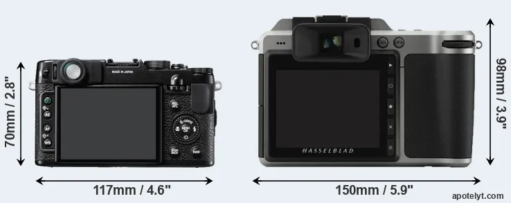 Comparison X10 or X1D rear