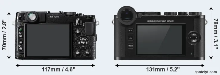 Comparison X10 or CL rear