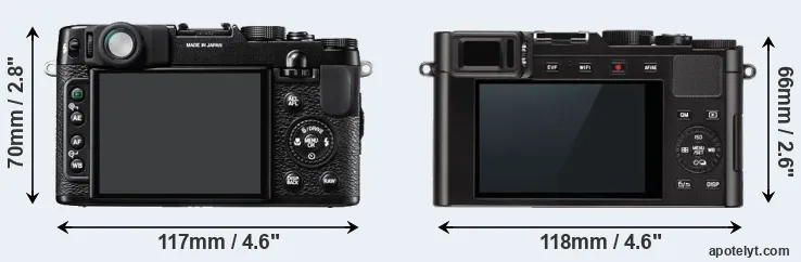Comparison X10 or D-LUX Typ 109 rear