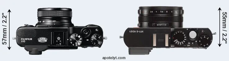 Compare X10 versus D-LUX Typ 109 top