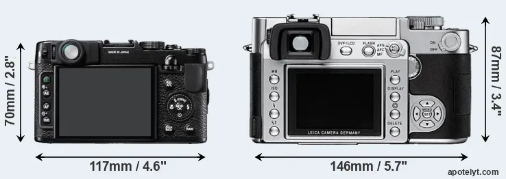 Comparison X10 or Digilux 3 rear