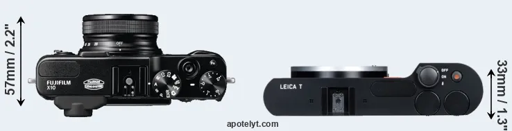Compare X10 versus T Typ 701 top