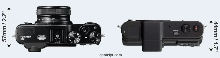 Compare X10 versus V1 top