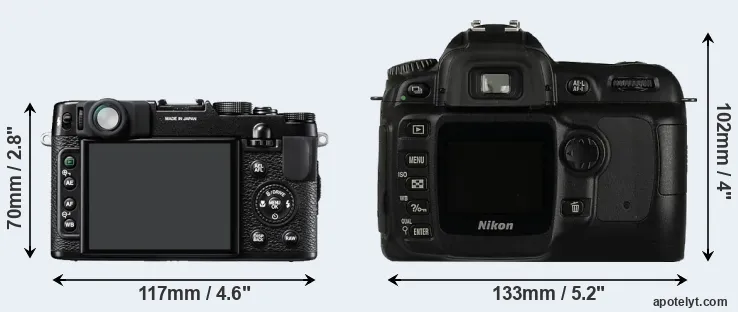 Comparison X10 or D50 rear