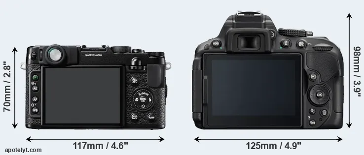 Comparison X10 or D5300 rear