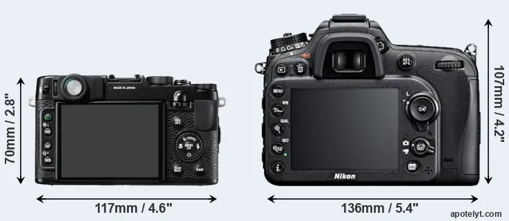 Comparison X10 or D7100 rear