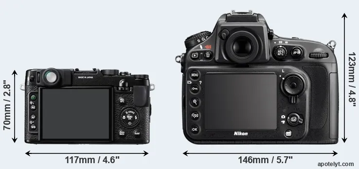 Comparison X10 or D800E rear