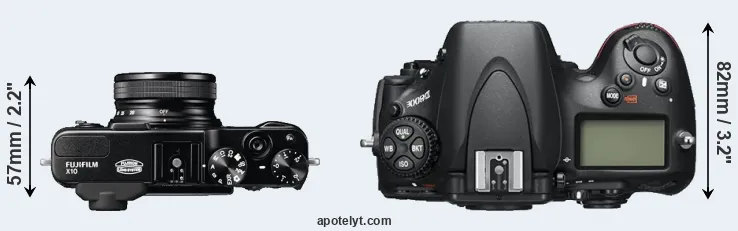 Compare X10 versus D800E top