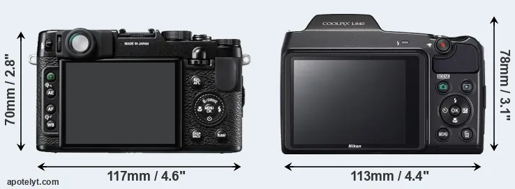 Comparison X10 or L840 rear