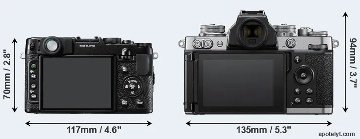 Comparison X10 or Z fc rear