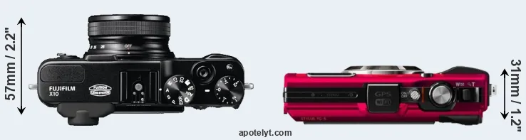 Compare X10 versus TG-4 top