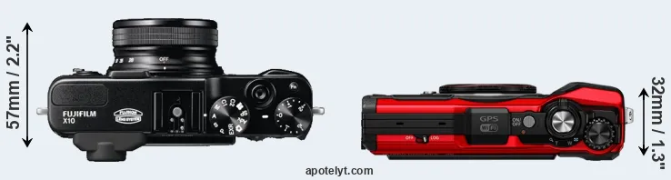 Compare X10 versus TG-6 top