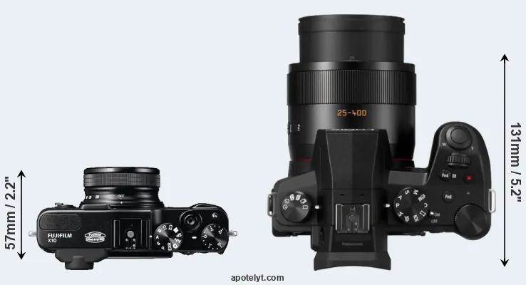 Compare X10 versus FZ1000 II top