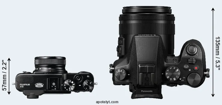 Compare X10 versus FZ2000 top