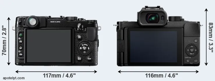 Comparison X10 or G110 rear