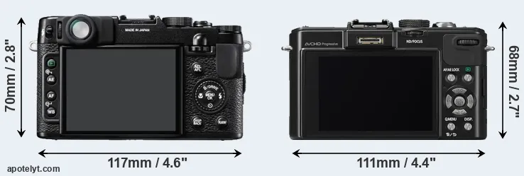 Comparison X10 or LX7 rear