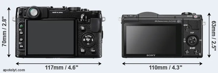 Comparison X10 or A5100 rear