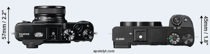 Compare X10 versus A6000 top