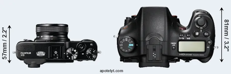 Compare X10 versus A77 top