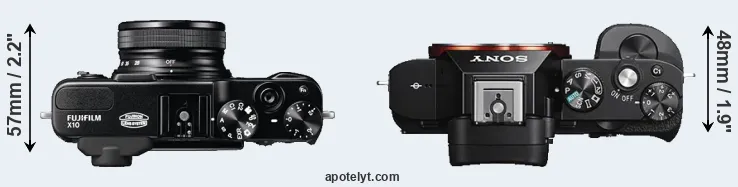Compare X10 versus A7S top